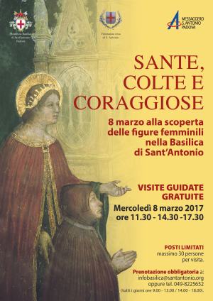 Locandina delle visite guidate gratuite al Santo