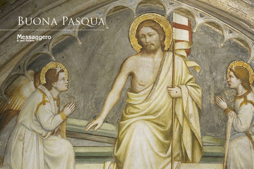 Resurrezione di Cristo - Biglietto di auguri di Buona Pasqua del Messaggero di sant'Antonio