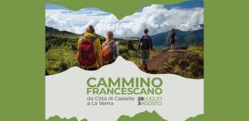 Giovani a piedi a La Verna, sulle orme di san Francesco e sant’Antonio, con i frati del Santo e Antonio800