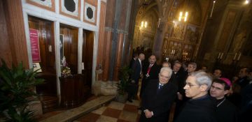 Il Presidente della Repubblica Mattarella in visita privata al Santo