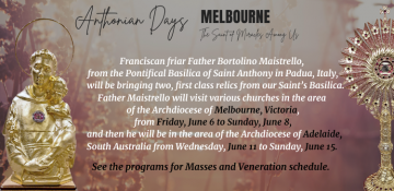 St. Anthony visits AUSTRALIA