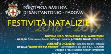 Festività natalizie al Santo: tutte le celebrazioni e gli appuntamenti in Basilica e sul web