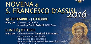 25 settembre - 3 ottobre: Novena di san Francesco